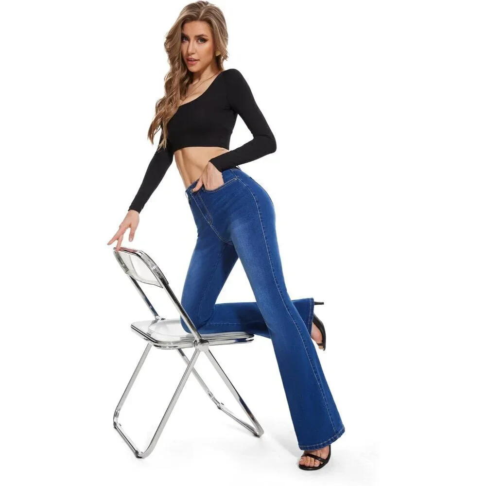 Women's High Waisted Butt Lifting Stretch Bootcut Jeans Size 4